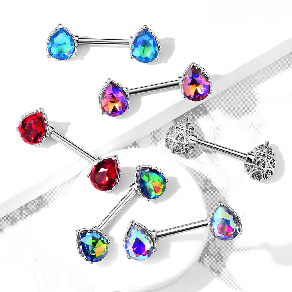Nippelpiercing Tropfen Zirkonia - Image 7