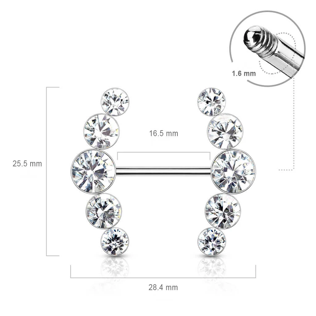 Nippelpiercing 5 Zirkonia - Image 3