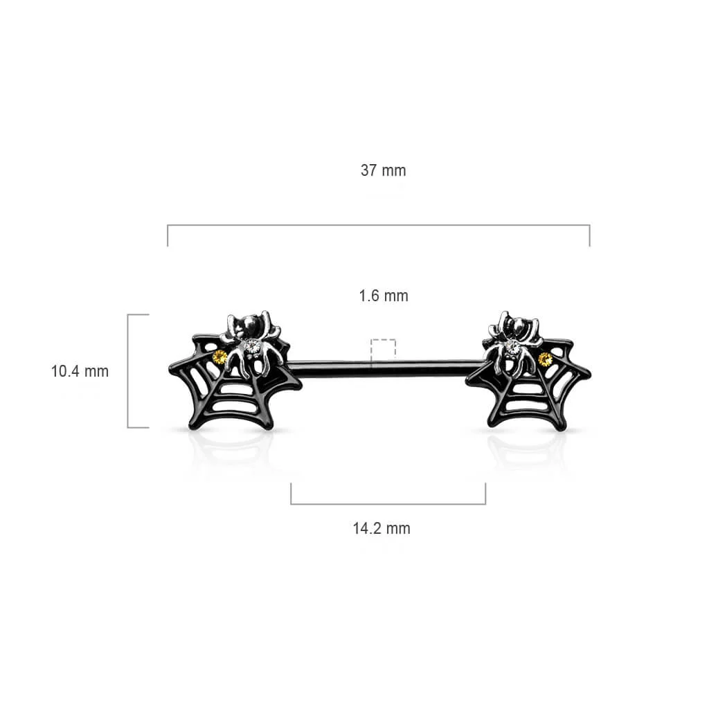 Nippelpiercing Spinnennetz Zirkonia - Image 2