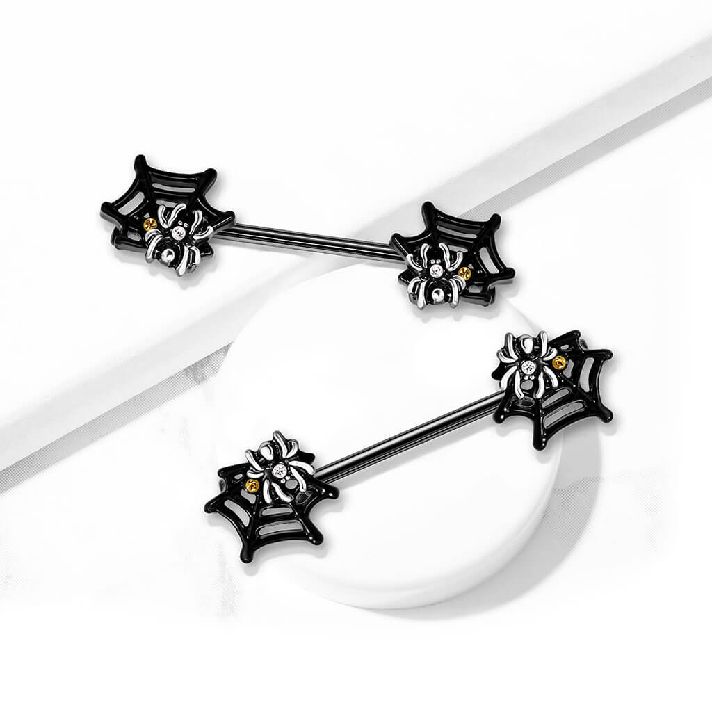 Nippelpiercing Spinnennetz Zirkonia - Image 3