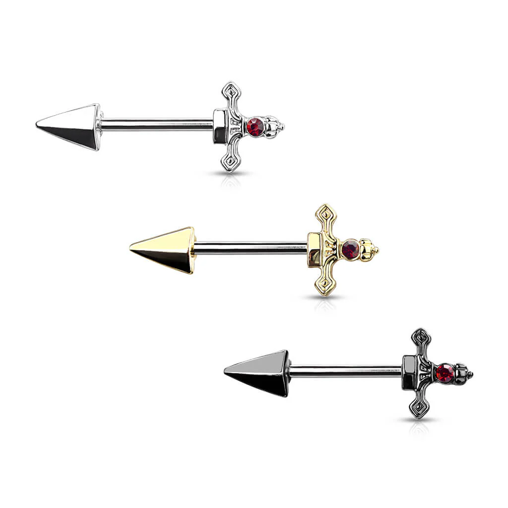 Nippelpiercing Schwert Zirkonia - Image 5