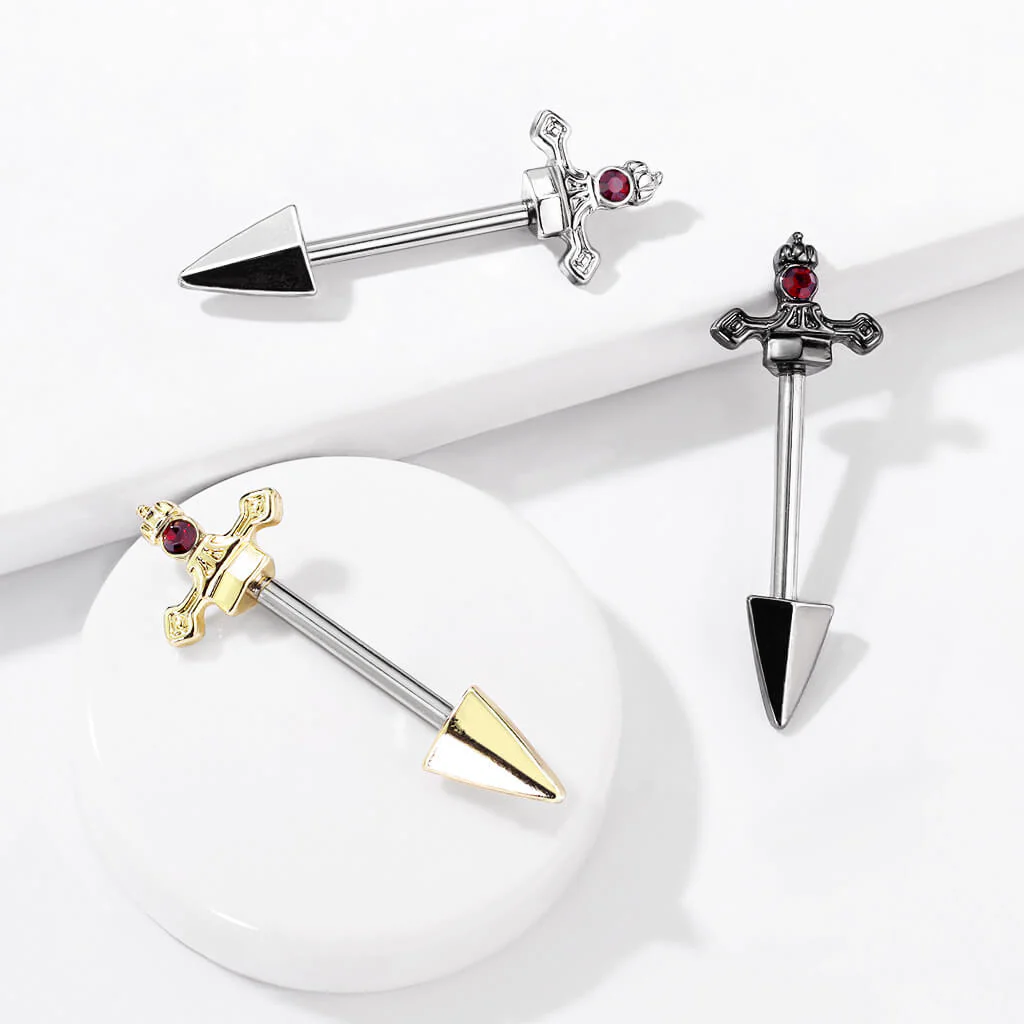 Nippelpiercing Schwert Zirkonia - Image 6