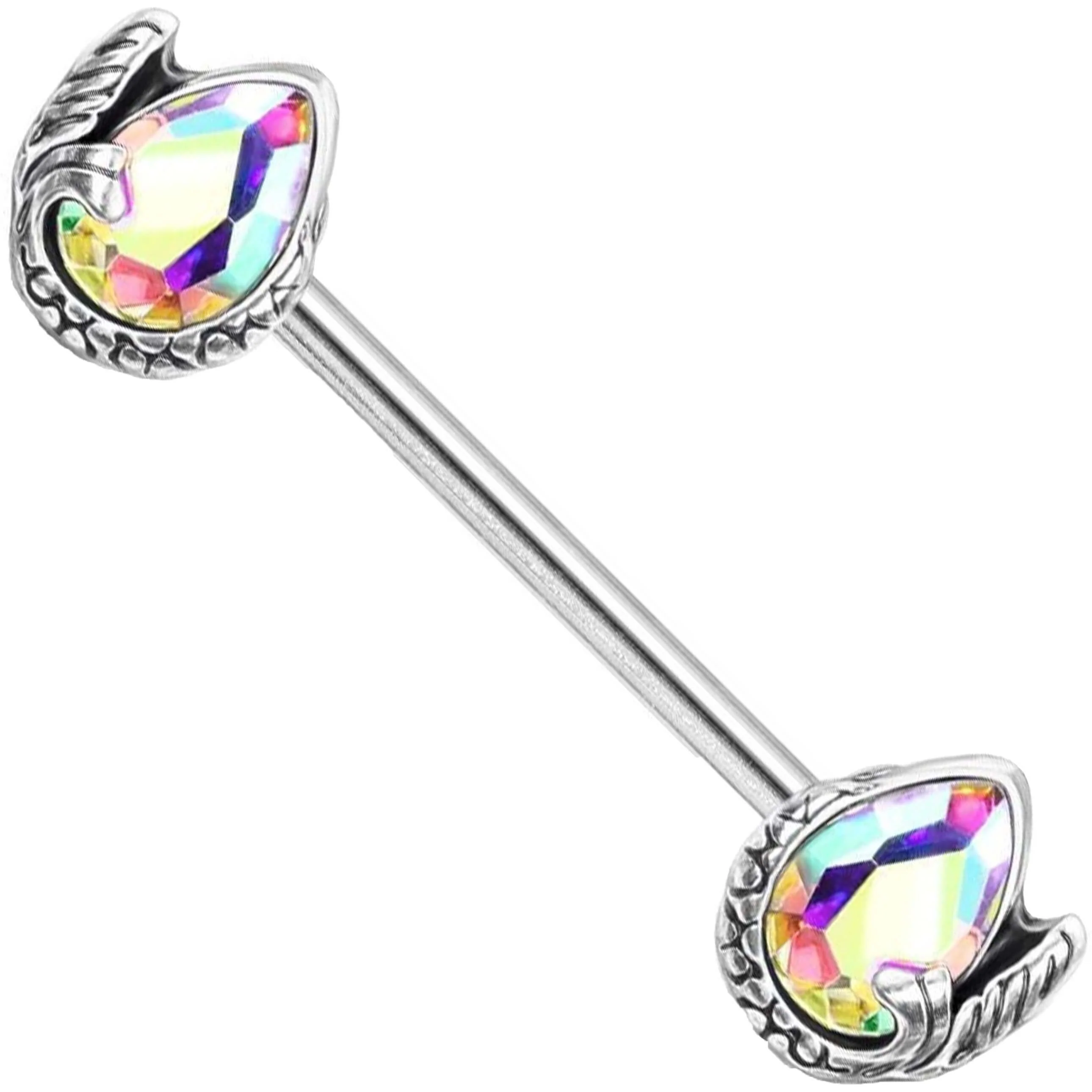 Nippelpiercing Meerjungfrau Tropfen Zirkonia Silber