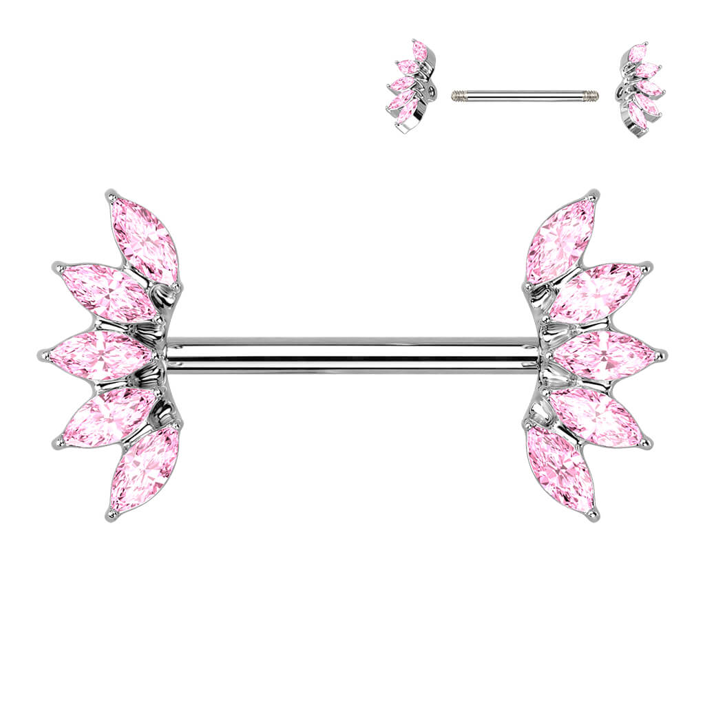Nippelpiercing Marquise Schliff 5 Zirkonia - Image 8