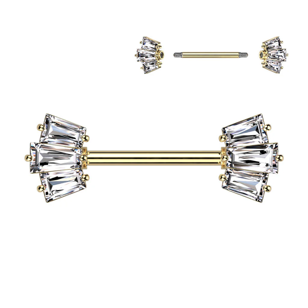 Nippelpiercing 6 Zirkonia - Image 3