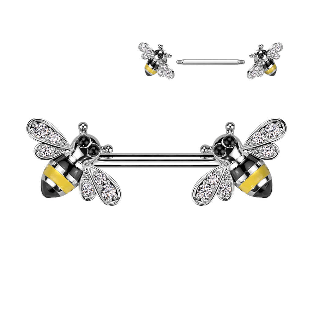 Nippelpiercing Biene Zirkonia - Image 2