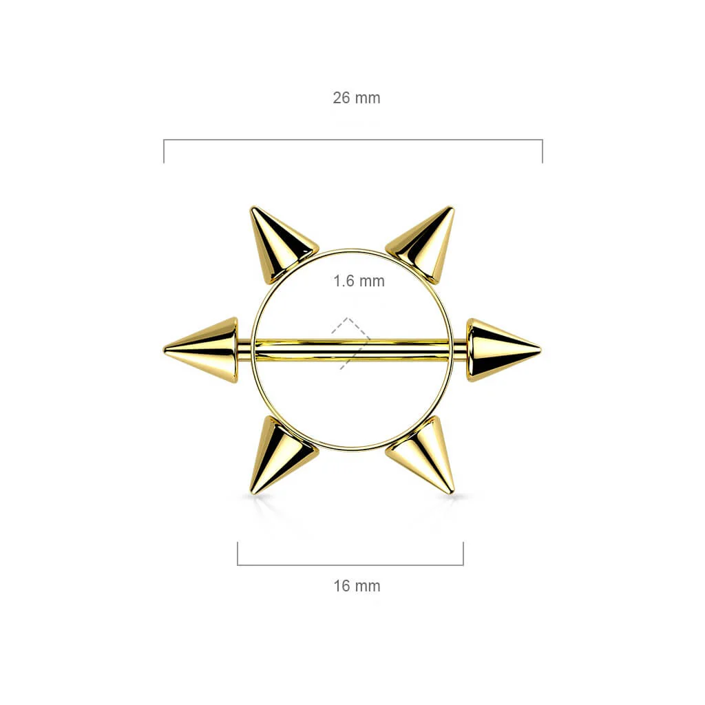 Nippelpiercing Stachel Kranz Silber - Image 2