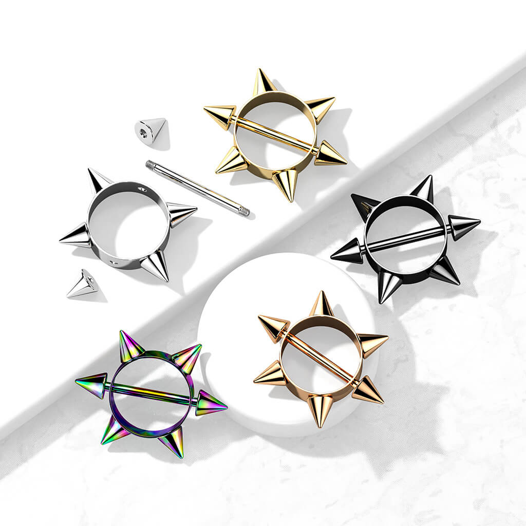 Nippelpiercing Stachel Kranz Silber - Image 4