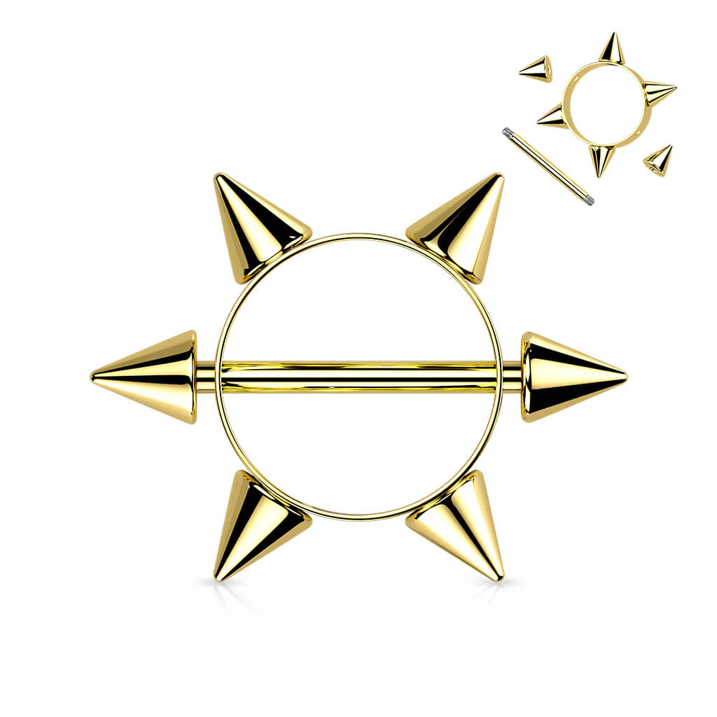 Nippelpiercing Stachel Kranz Silber - Image 5