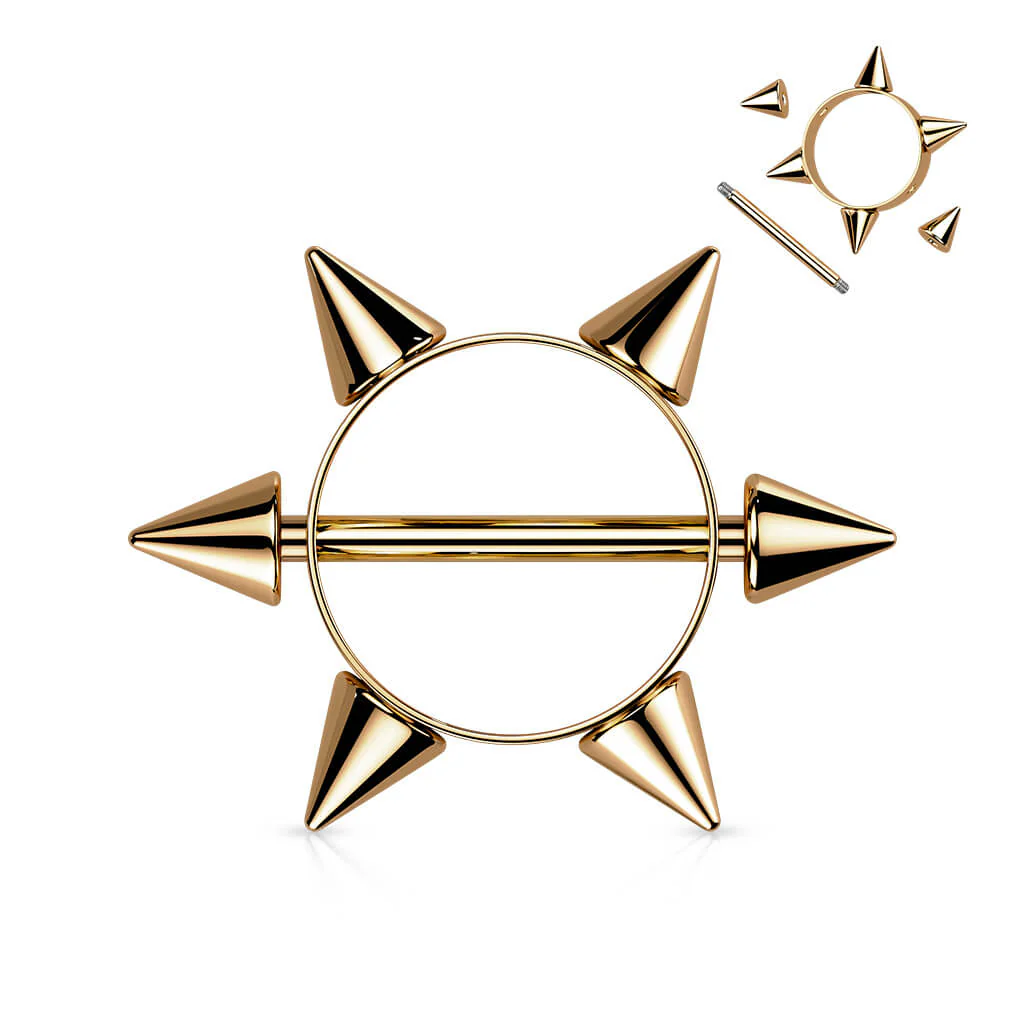 Nippelpiercing Stachel Kranz Silber - Image 6