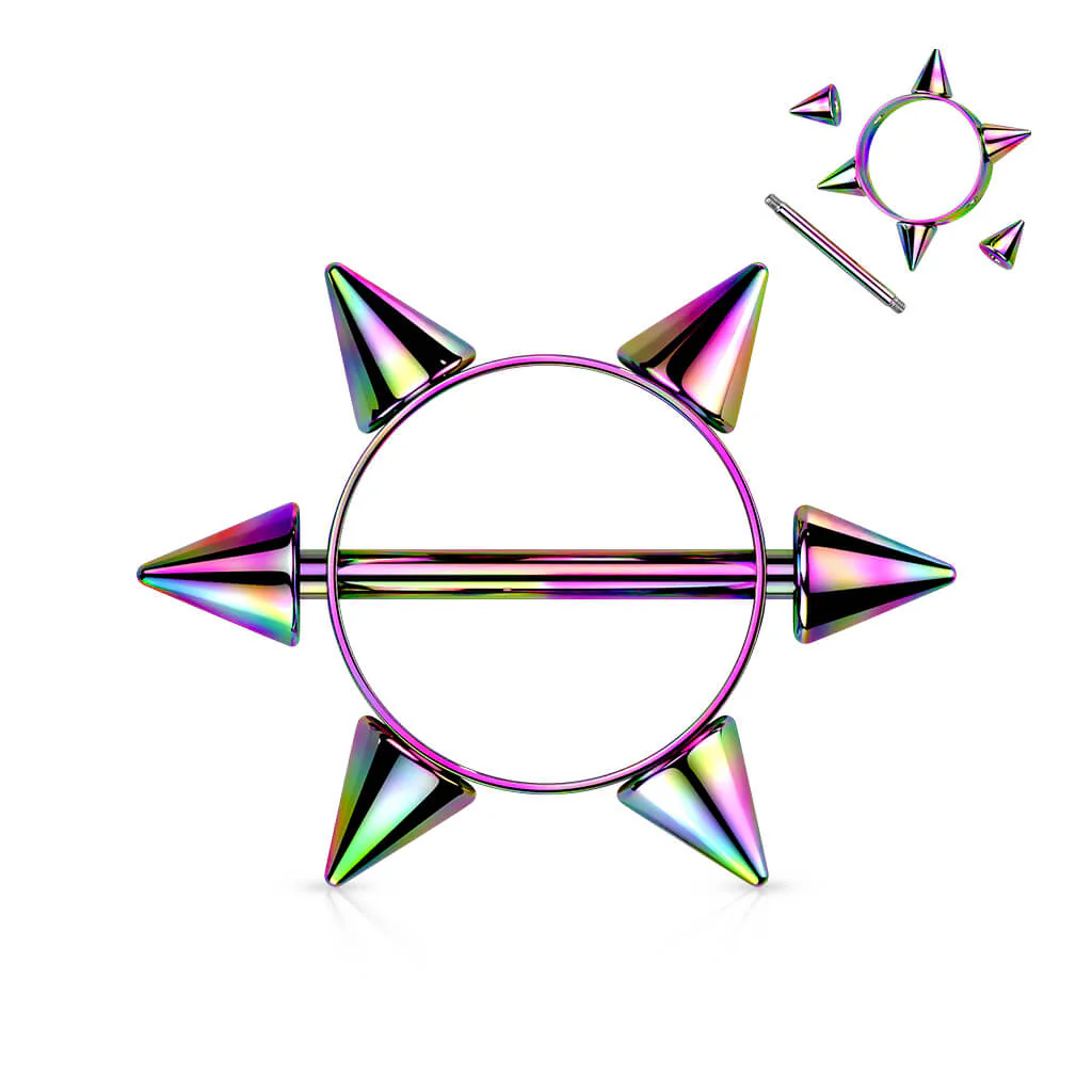 Nippelpiercing Stachel Kranz Silber - Image 8