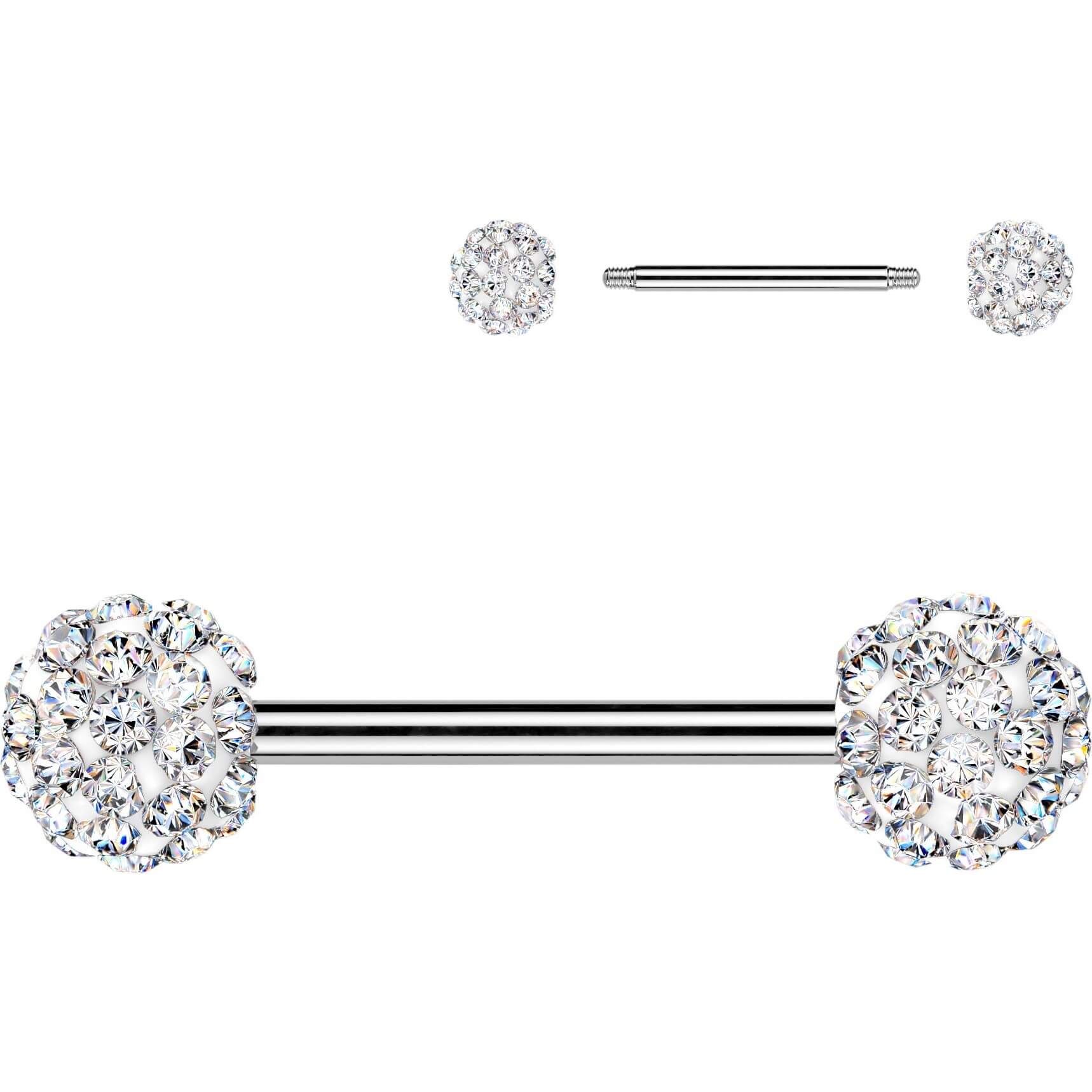 Nippelpiercing Ferido Kristallkugeln