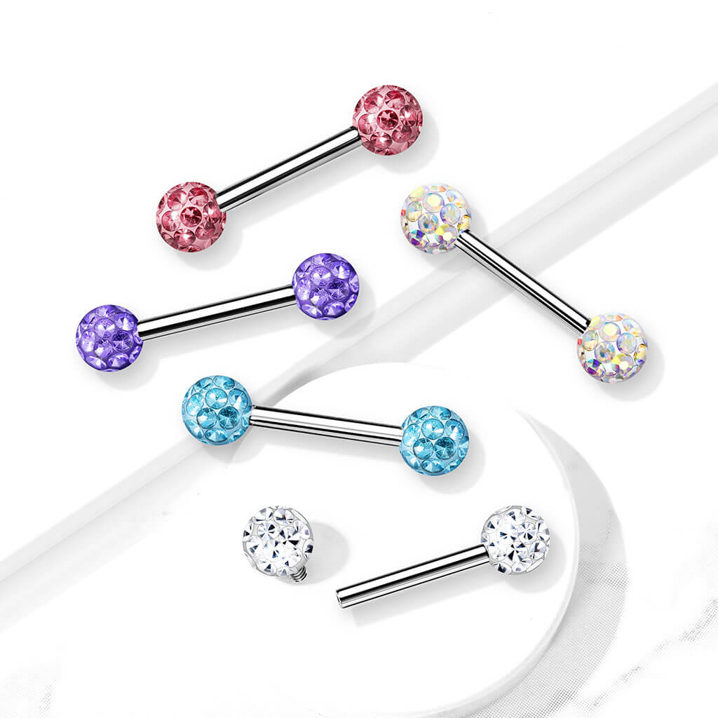 Nippelpiercing Kugel Zirkonia Innengewinde - Image 6