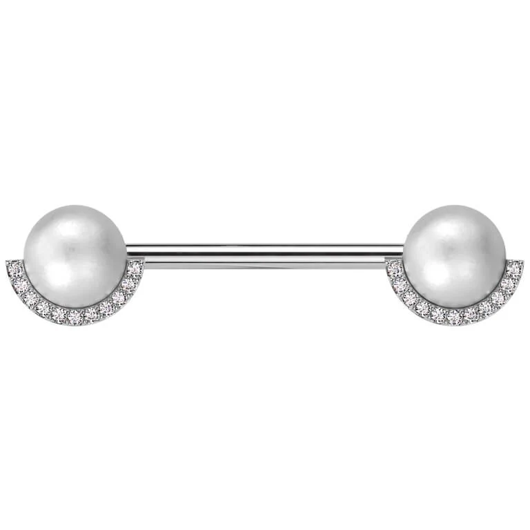 Nippelpiercing Perle Kugel mit Zirkonia - Image 4