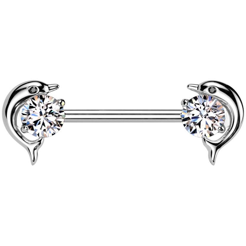 Nippelpiercing Delfin Zirkonia