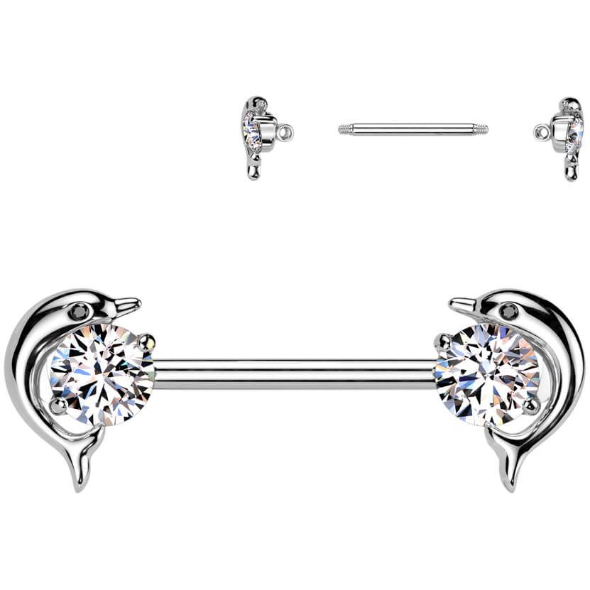 Nippelpiercing Delfin Zirkonia - Image 4