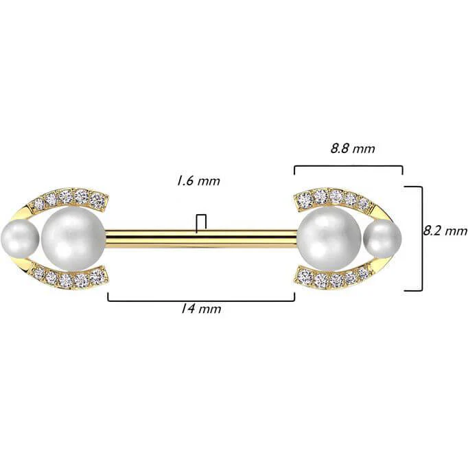 Nippelpiercing Hufeisen Perle - Image 2