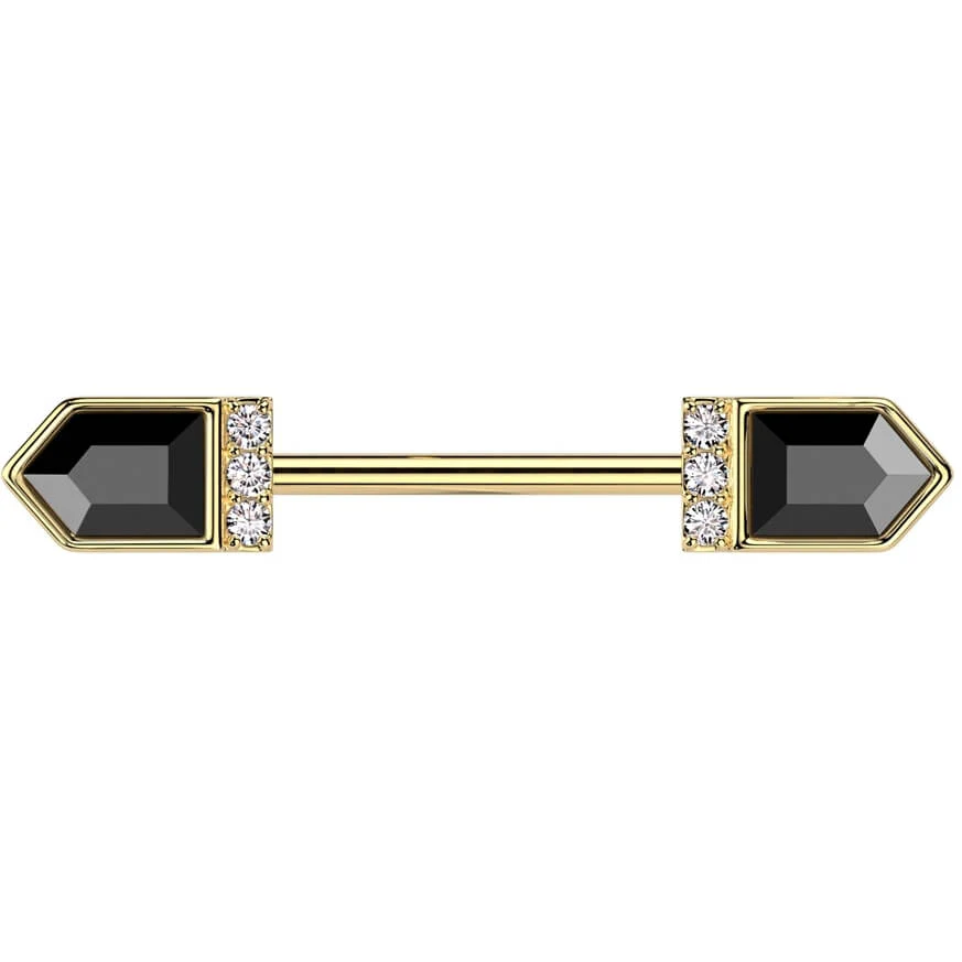 Nippelpiercing Baguette Schliff Zirkonia - Image 3