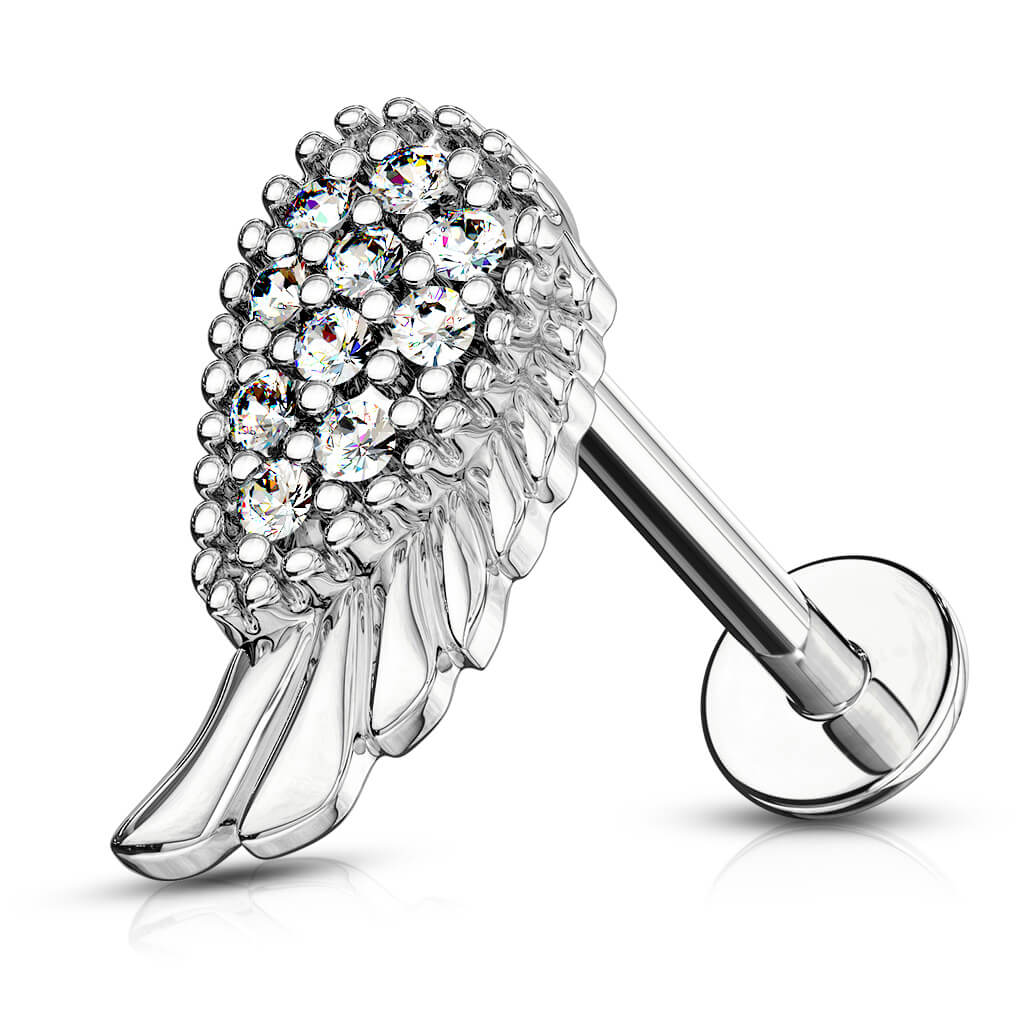 Labret Engelsflügel Zirkonia Innengewinde - Image 2