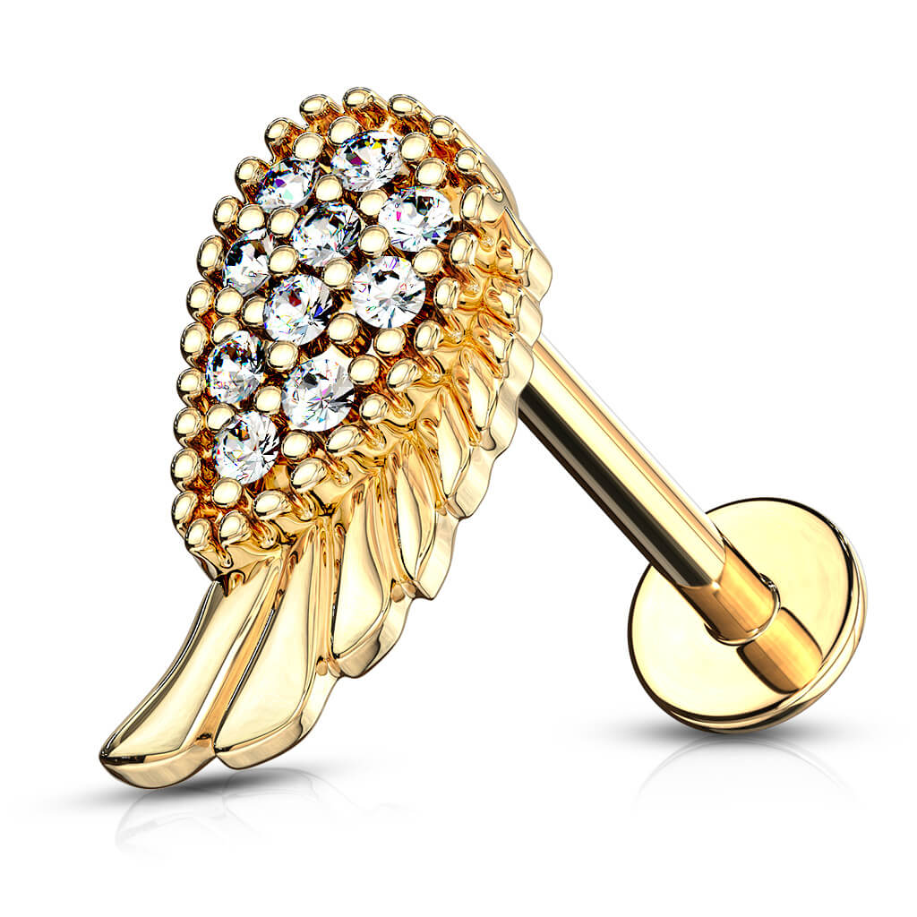 Labret Engelsflügel Zirkonia Innengewinde - Image 4