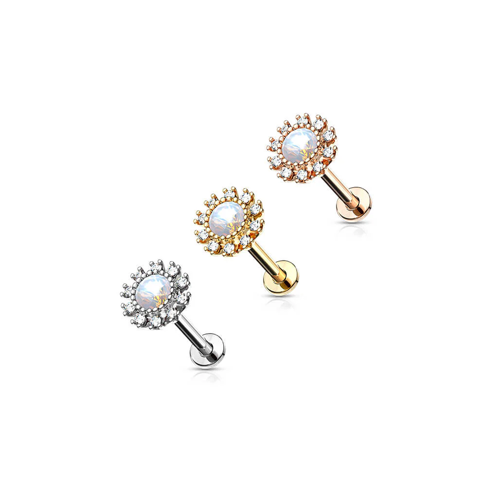 Labret Blume Zirkonia Innengewinde - Image 4