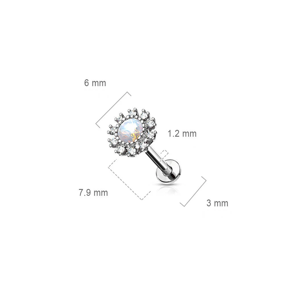 Labret Blume Zirkonia Innengewinde - Image 8