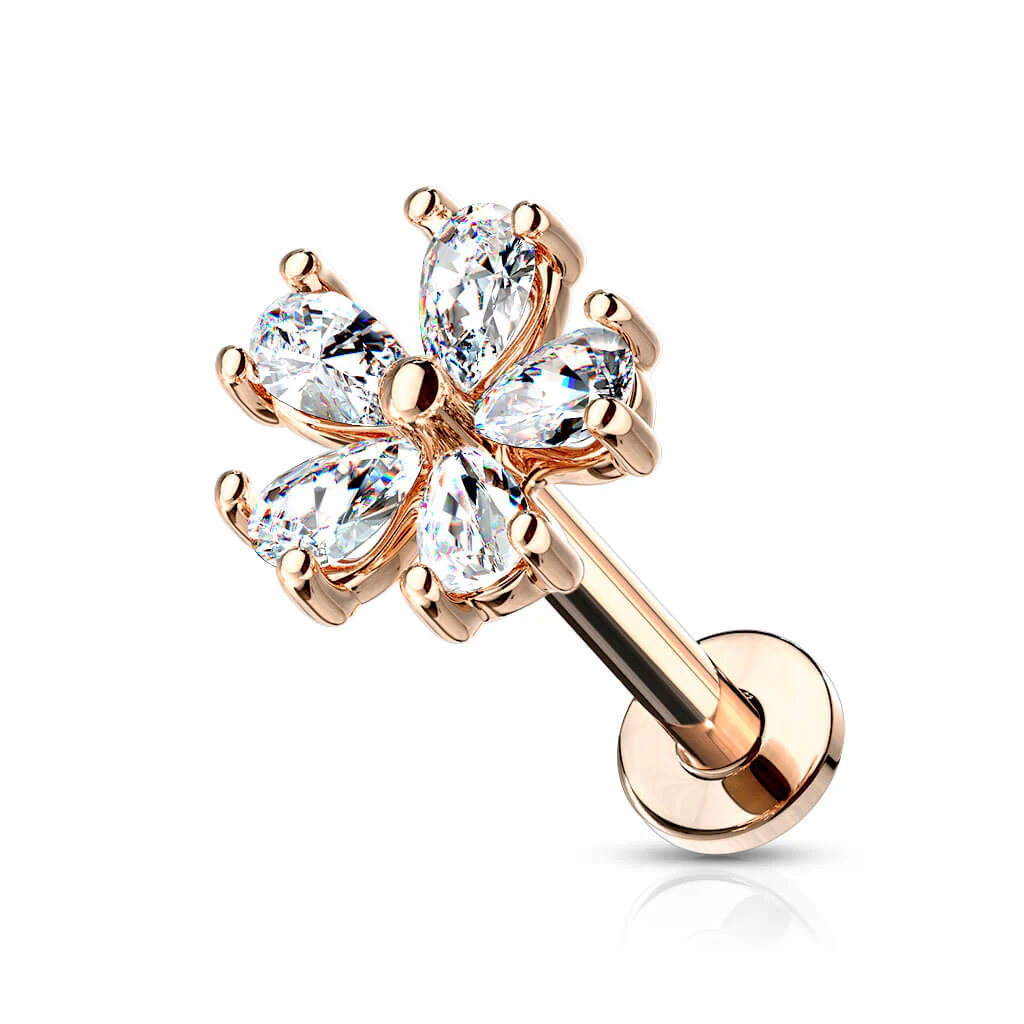 Labret Blume Zirkonia Innengewinde - Image 5