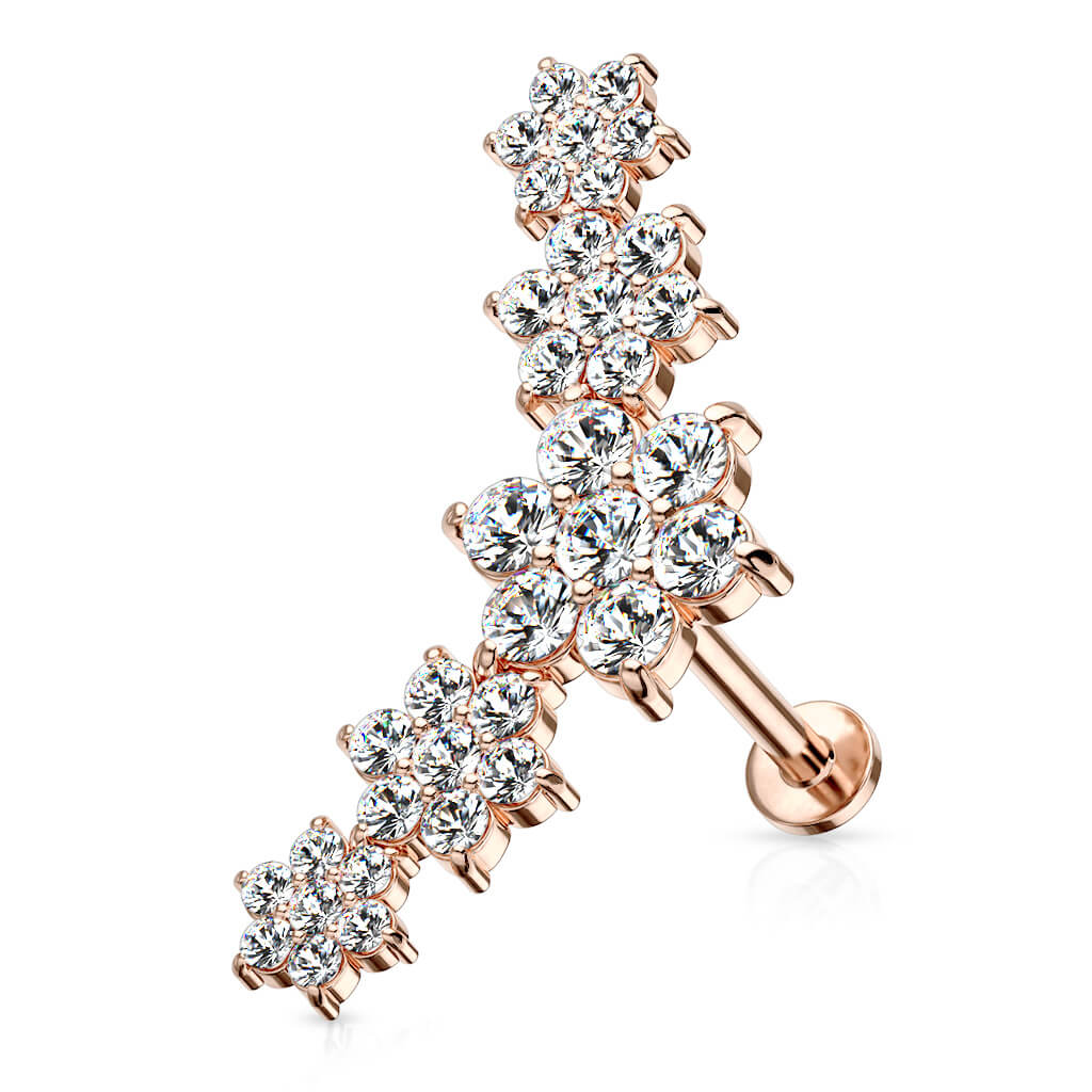 Labret Blumen Zirkonia Innengewinde - Image 6