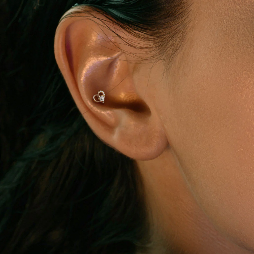 Labret Herz Zirkonia Innengewinde - Image 5