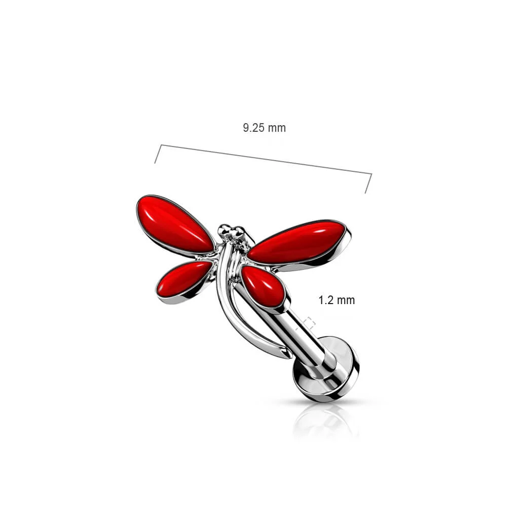 Labret Libelle Silber Innengewinde - Image 4