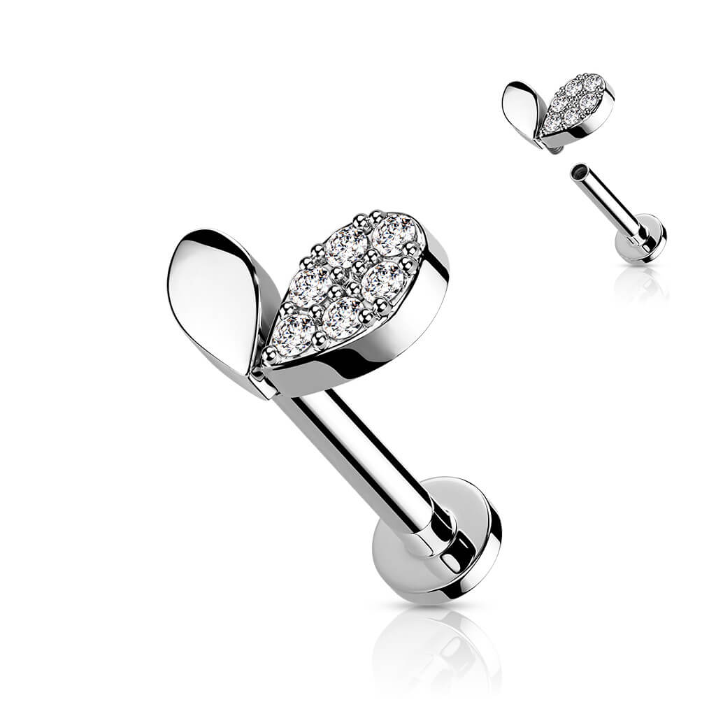 Labret Herz Zirkonia Innengewinde - Image 2
