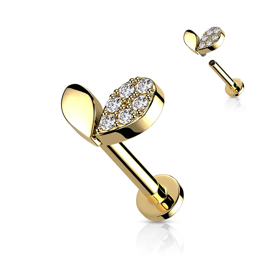 Labret Herz Zirkonia Innengewinde - Image 3