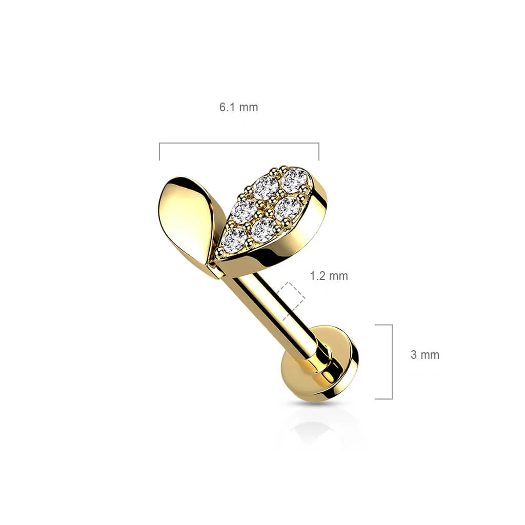 Labret Herz Zirkonia Innengewinde - Image 7