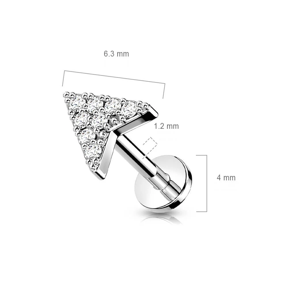 Labret Pfeil Zirkonia Innengewinde - Image 8