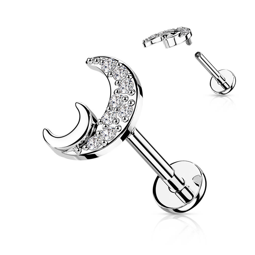 Labret Mond Zirkonia Innengewinde - Image 3