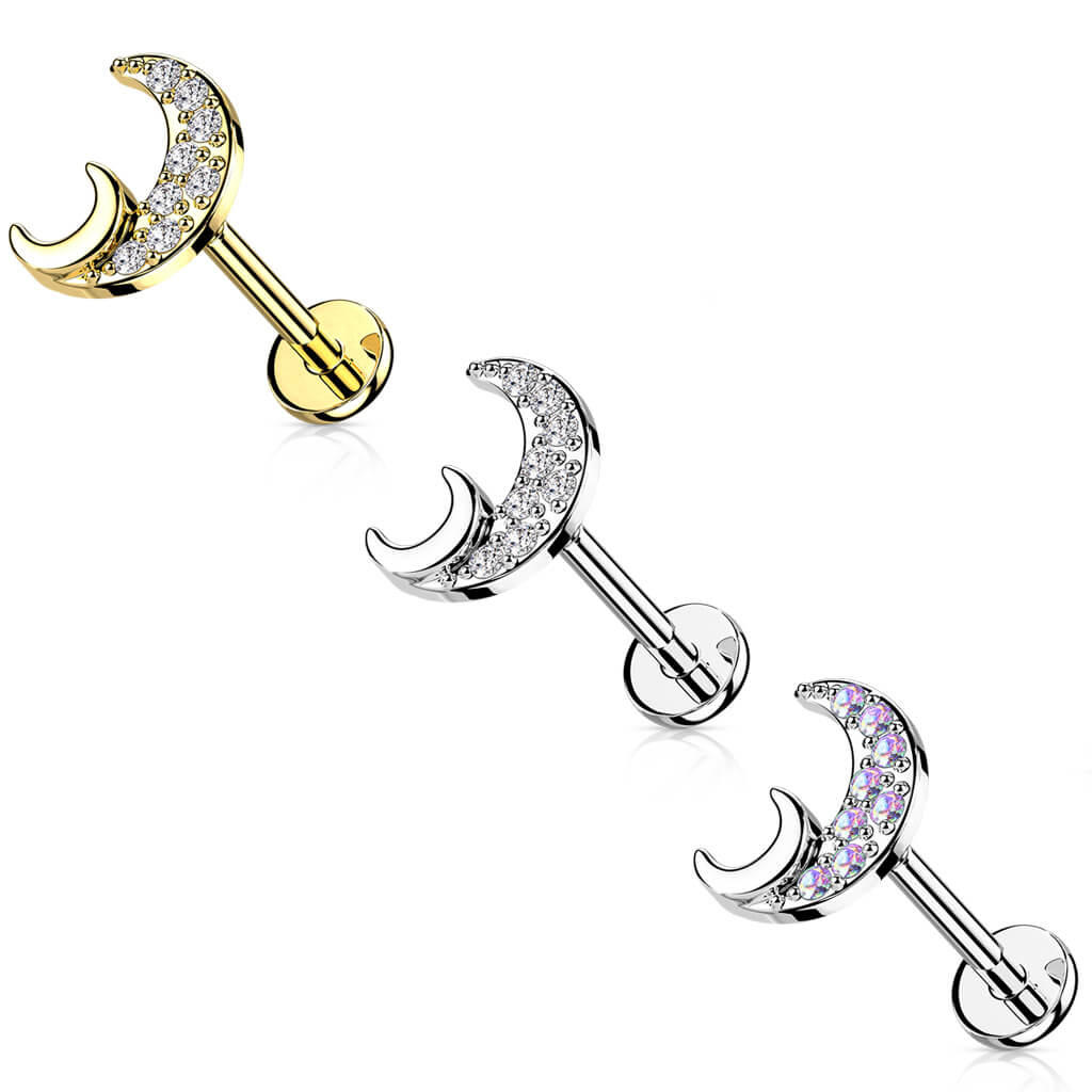Labret Mond Zirkonia Innengewinde - Image 4