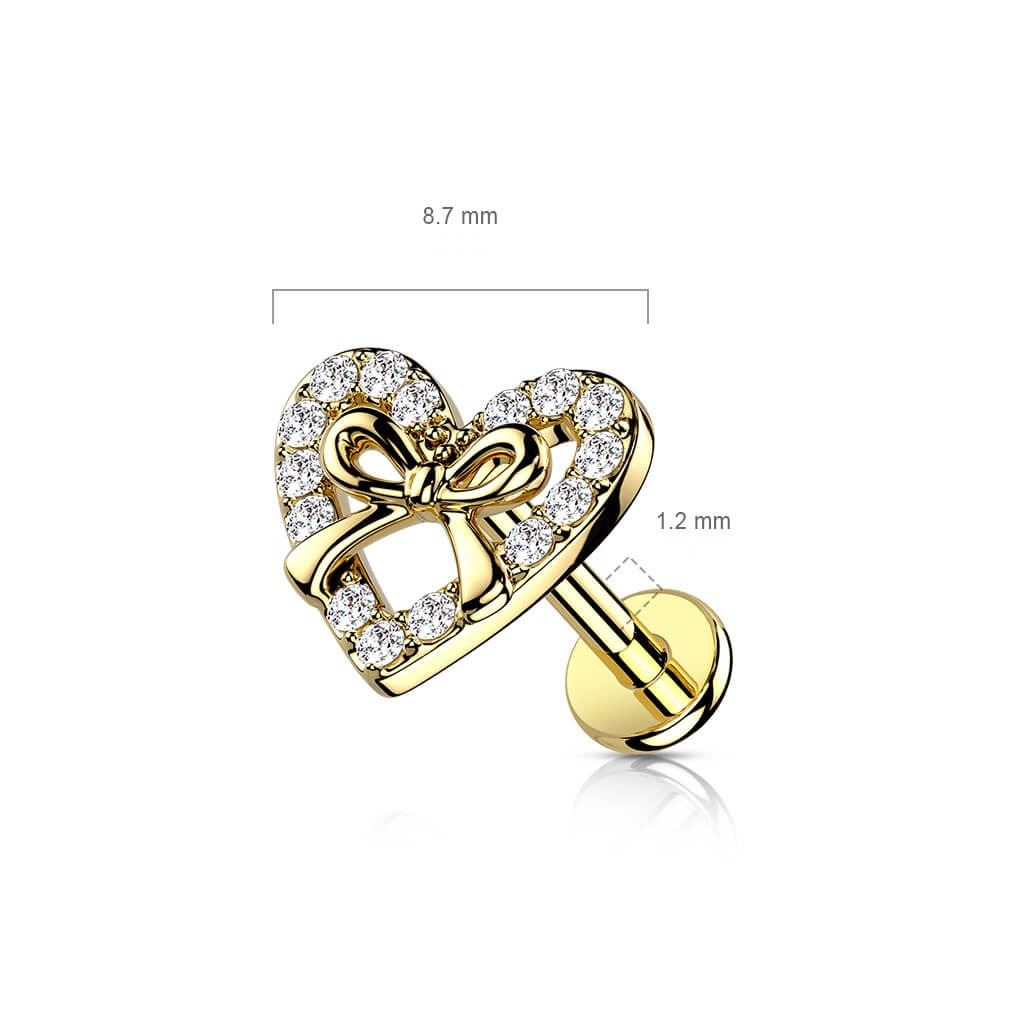Labret Herz Zirkonia Innengewinde - Image 6
