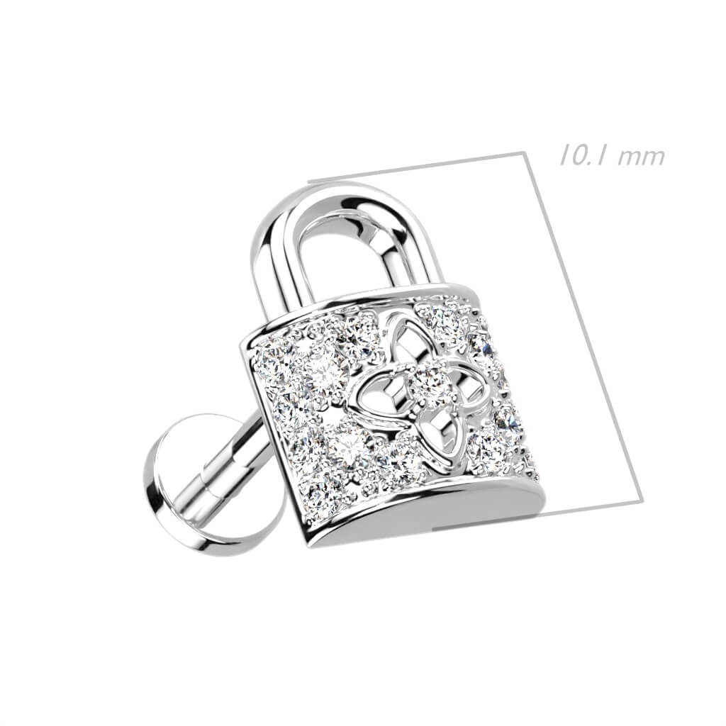 Labret Schloss Zirkonia Innengewinde - Image 3
