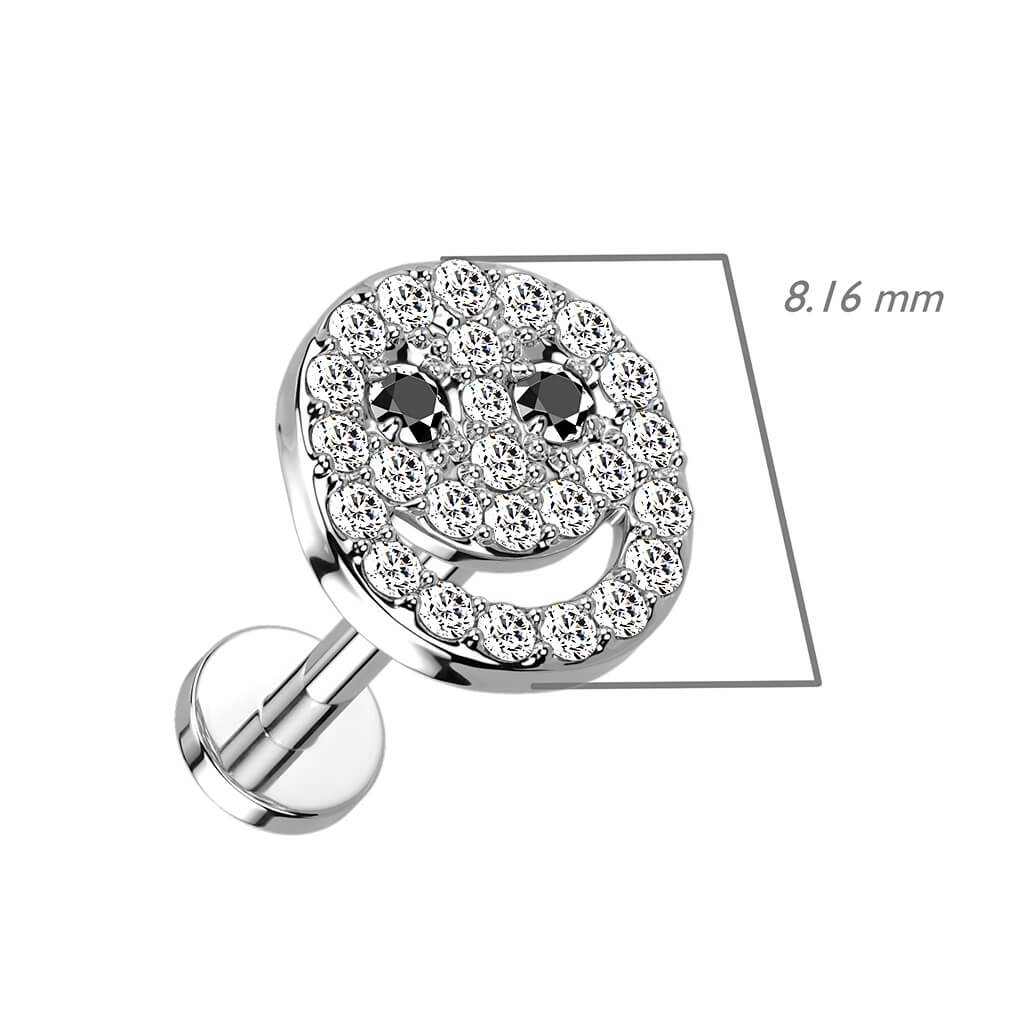 Labret Smiley Zirkonia Innengewinde - Image 2