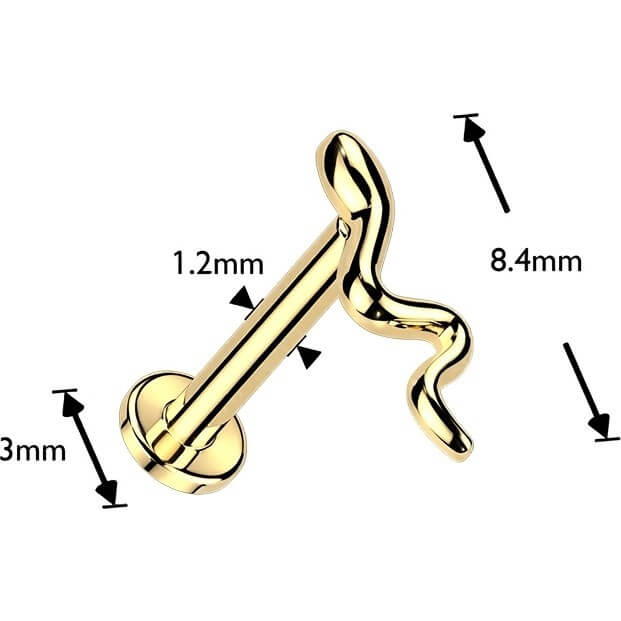 Labret schlängelnde Schlange Innengewinde - Image 4