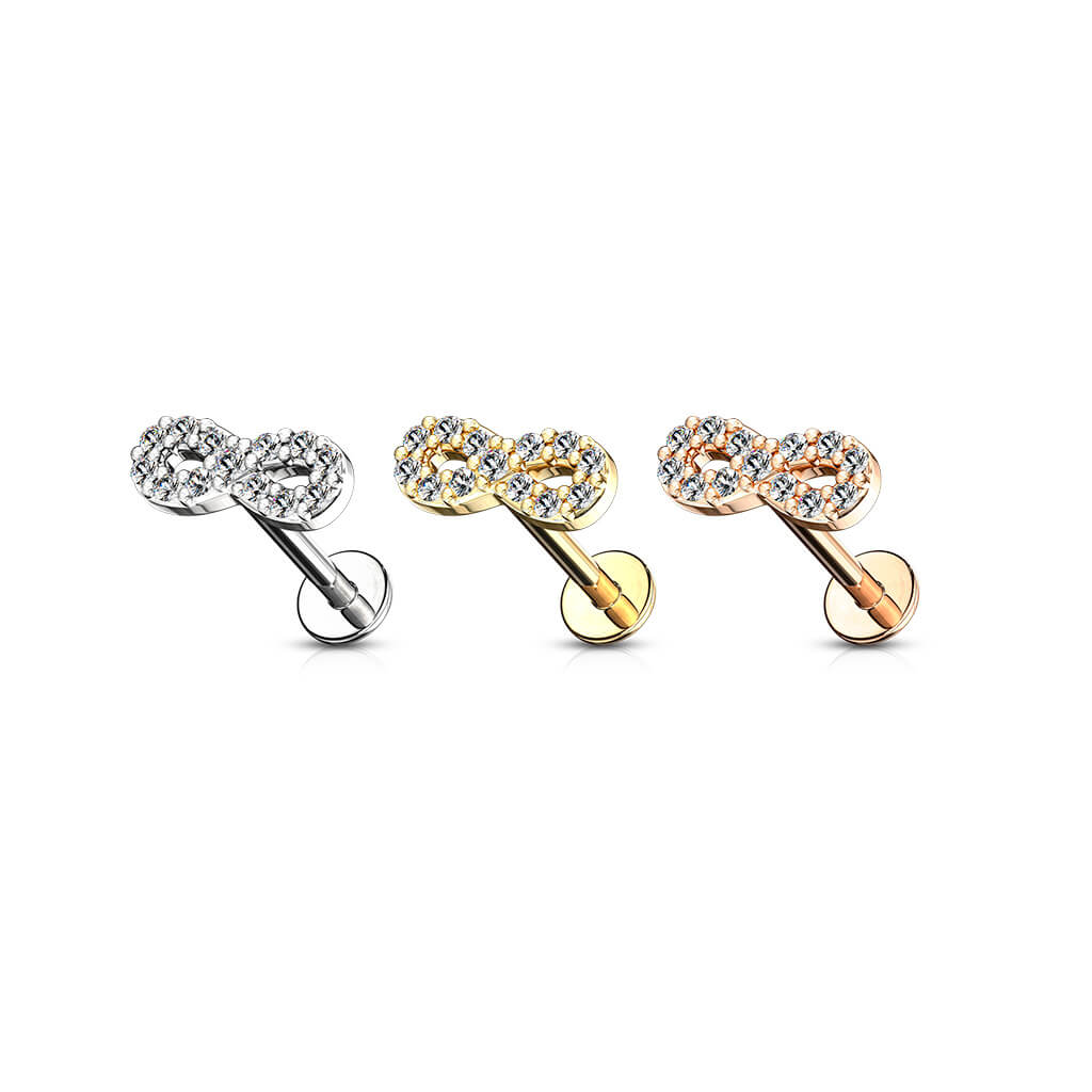 Labret Unendlichkeit Zirkonia Innengewinde - Image 4