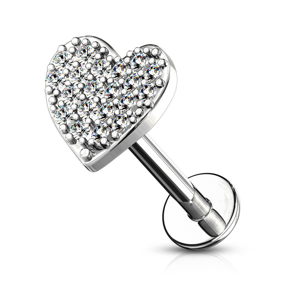 Labret Herz Zirkonia Innengewinde - Image 2