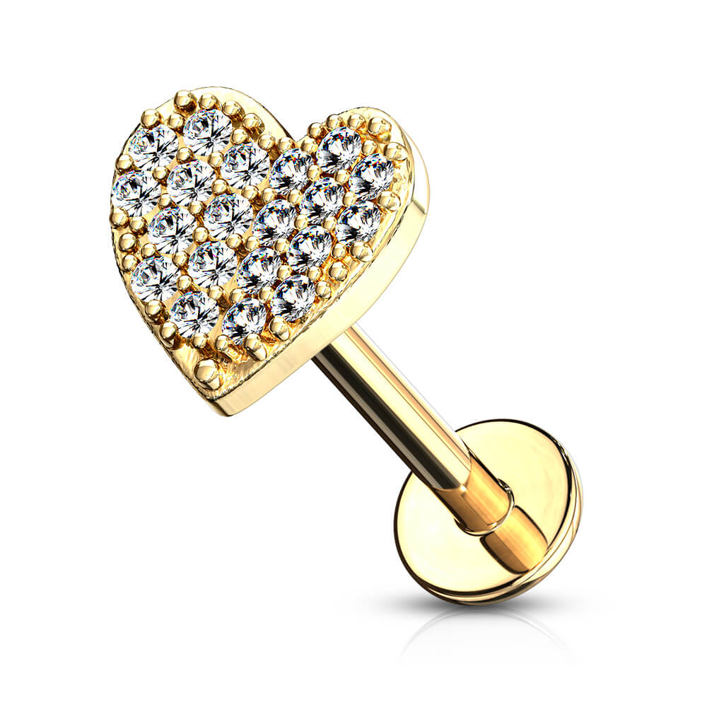 Labret Herz Zirkonia Innengewinde - Image 3