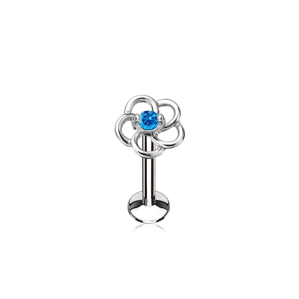 Labret Blume Zirkonia Innengewinde - Image 5