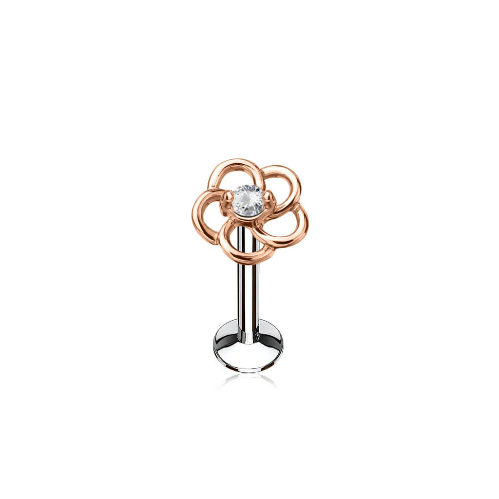 Labret Blume Zirkonia Innengewinde - Image 6