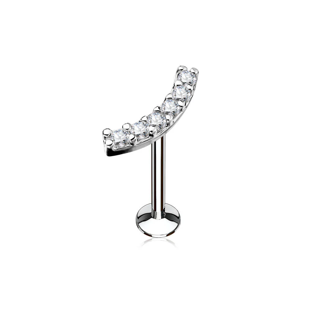 Labret Zirkonia Steine Innengewinde - Image 2