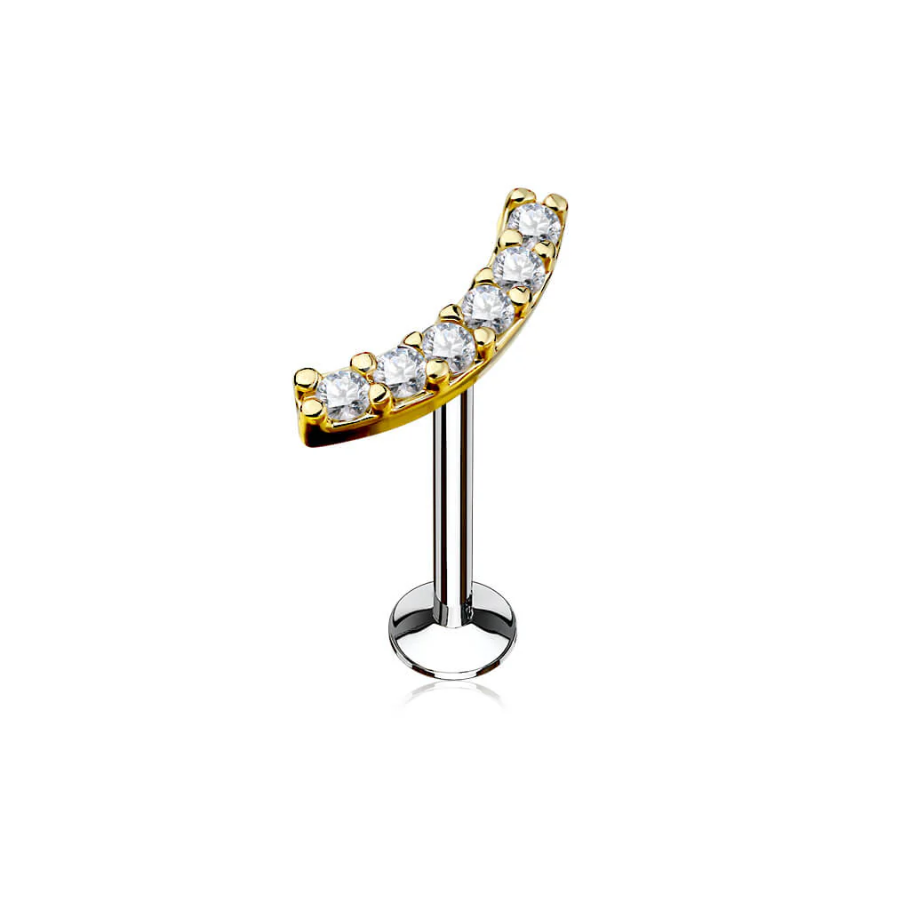 Labret Zirkonia Steine Innengewinde - Image 3