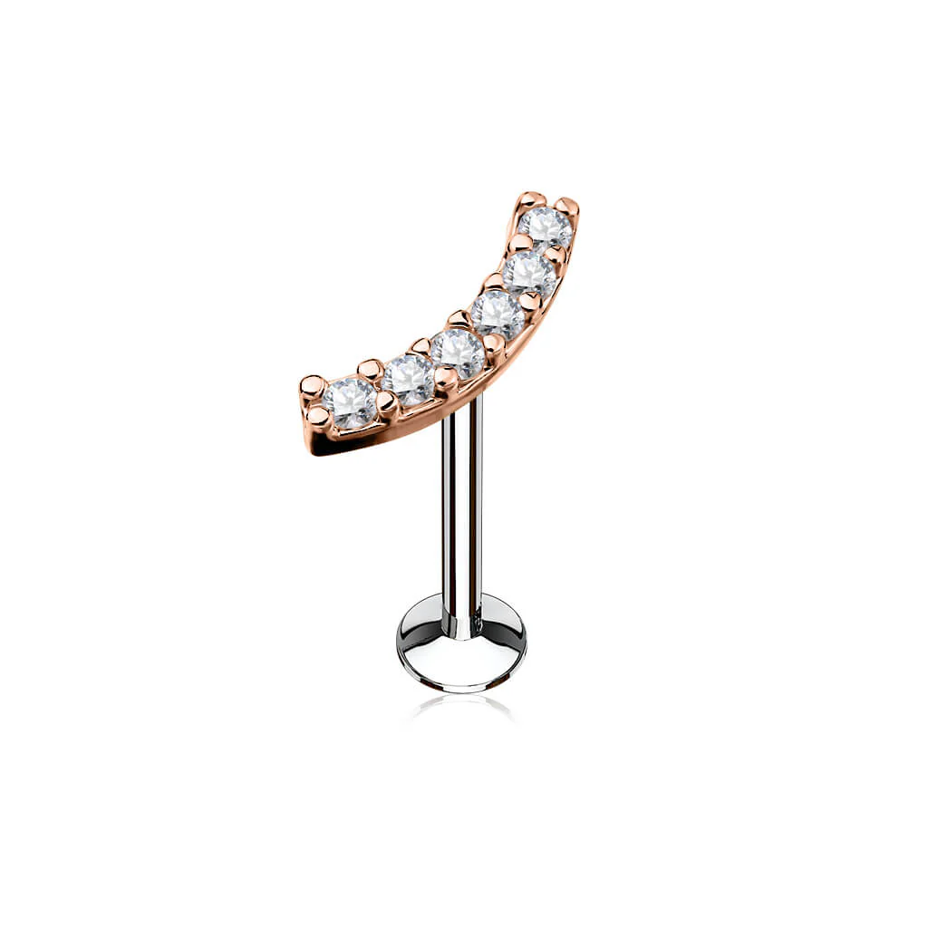 Labret Zirkonia Steine Innengewinde - Image 4