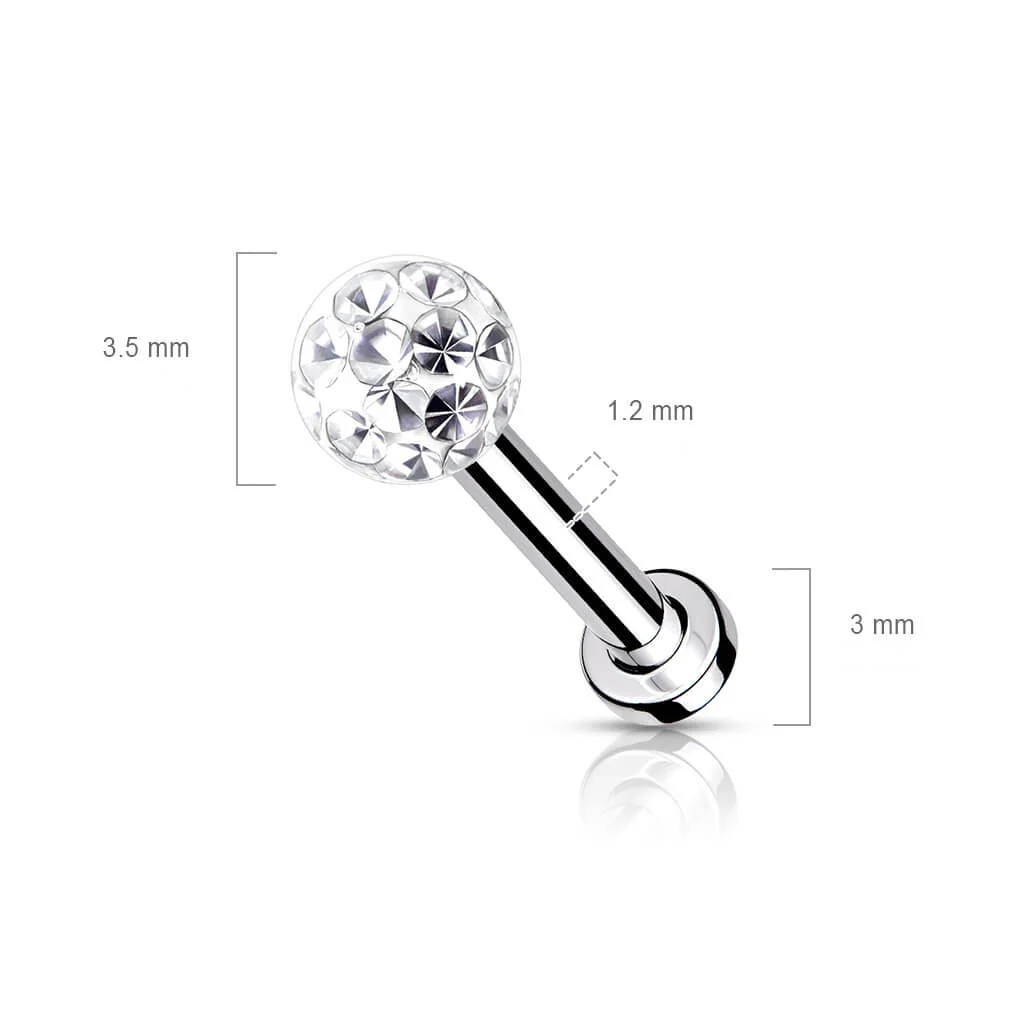 Labret Kugel Zirkonia Innengewinde - Image 13