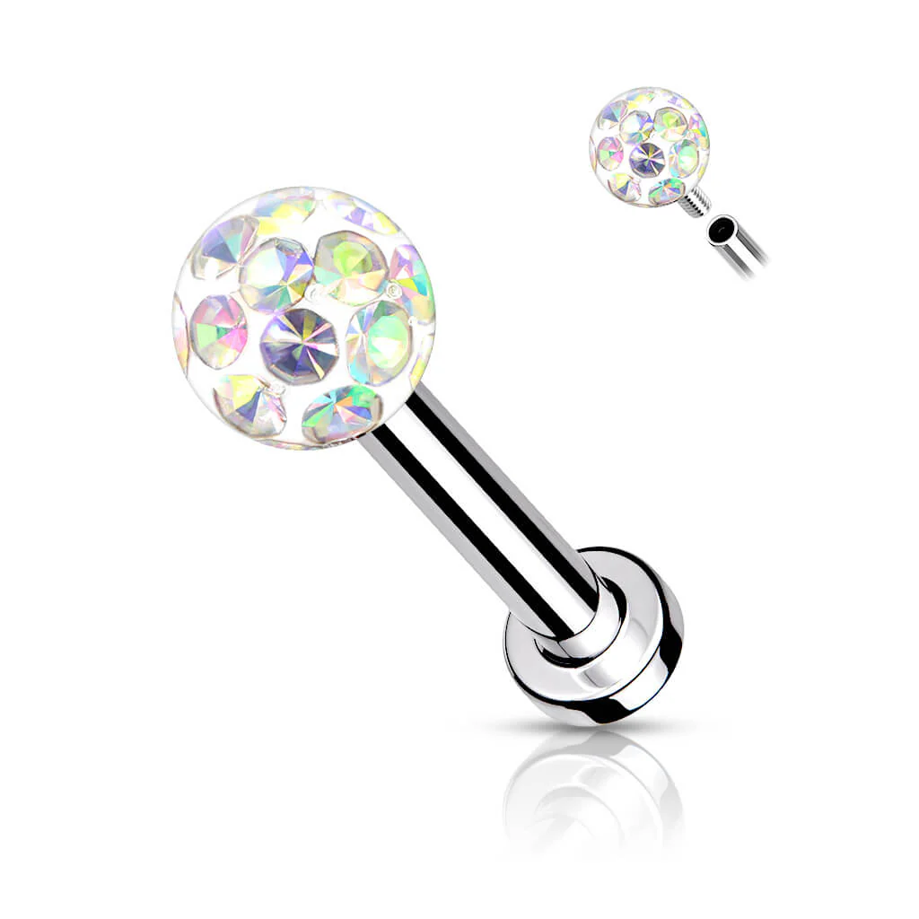 Labret Kugel Zirkonia Innengewinde - Image 3